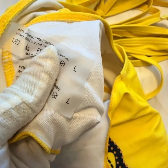 Yellow Butterfly Bikini Set – Size L - Picture 3 of 8